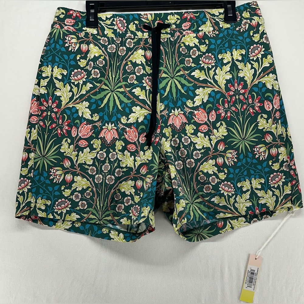 Summersalt Men’s Swim‎ Shorts Trunks Floral Green Shorts Size M
